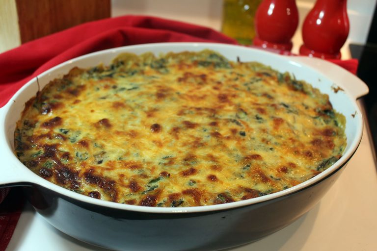 Spinach Mushroom Casserole With Potato Purée