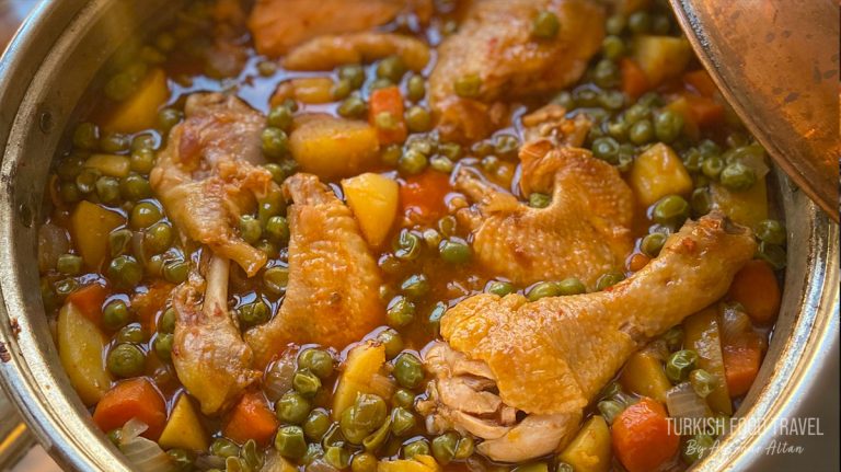 Turkish Style Chicken Yakhni With Vegetables