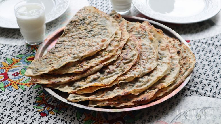 Turkish Gozleme Recipe With Cheese Spinach Filling