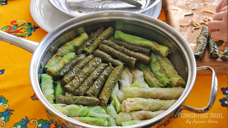 Turkish Stuffed Cabbage Rolls “Lahana Sarması”