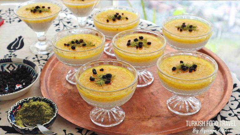 Turkish Rice Pudding Sütlaç With Zerde