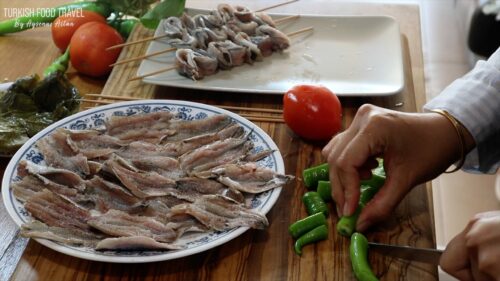 Classic wrapped sardines with vegetables